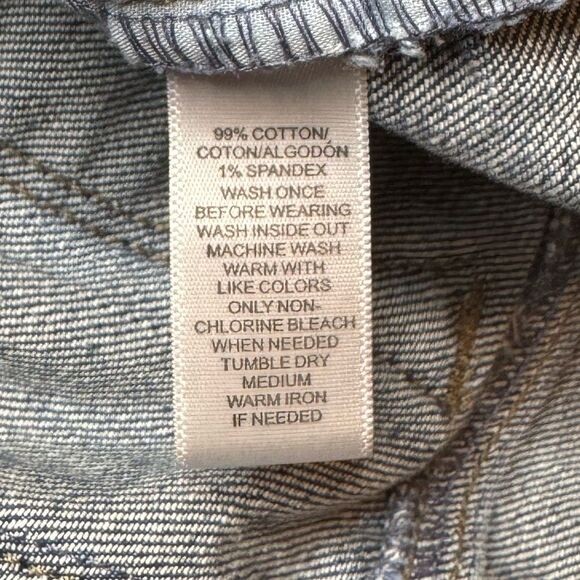 LOFT Light Blue Wash Relaxed Straight Crop Jeans size 2 - Picture 7 of 7